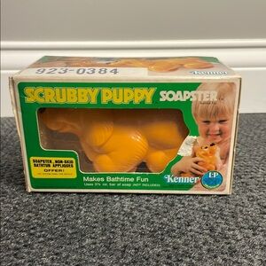 VINTAGE KENNER SCRUBBY PUPPY SOAPSTER 1977 BATH TOY DOG FIGURE RARE NOS 70's
